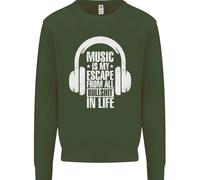 La Musica È La Mia Fuga Dalla Vita B/S Maglione Sweatshirt Uomo