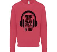 La Musica È La Mia Fuga Dalla Vita Rock Uomo Felpa