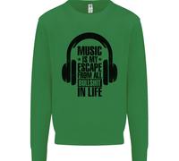 La Musica È La Mia Fuga Dalla Vita Rock Uomo Felpa