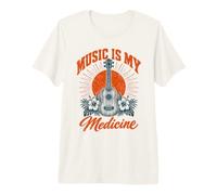 La Musica è la mia Medicina Ukulele Maglietta Premium
