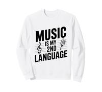 La Musica è la mia seconda Lingua Divertente per i Musicisti Felpa