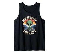 La musica è la mia terapia Alien Retro Campfire Chill UFO Rowell Canotta