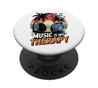 La musica è la mia terapia PopSockets PopGrip Adesivo