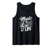 La Musica è la mia Vita Dichiarazione Musicista Detto Musica Note Canotta