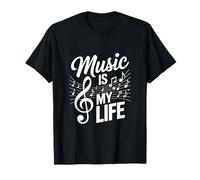 La Musica è la mia Vita Dichiarazione Musicista Detto Musica Note Maglietta