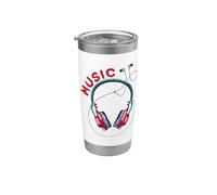 La musica è nelle cuffie Air Bicchiere termico in acciaio inox doppia parete