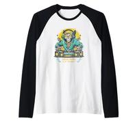 La musica house è la mia terapia Halloween DJ Monster Maglia con Maniche Raglan