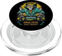 La musica house è la mia terapia Halloween DJ Monster PopSockets PopGrip per MagSafe