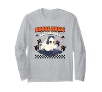 La musica house è la mia terapia Halloween Ghost DJ Maglia a Manica