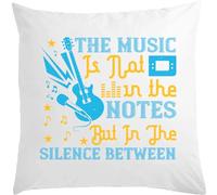 La musica non è nelle note, ma nel silenzio tra White Pillow 40x40cm With Filler White