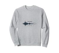 La Musica Parla ciò Che Le Parole Non Possono - Soundwave Felpa, Unisex per Adulti, Grigio Melange, L