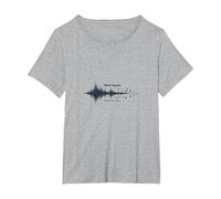 La Musica Parla ciò Che Le Parole Non Possono - Soundwave Maglietta, Donna Plus-Size, Grigio Melange, 4X