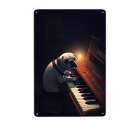 La Musica Per Cani È La Lampada Della Vita Che Non Si Spegne Mai Poster Metal Vintage Targa In Metallo Retrò Cartelli Metallo Per Murale Bagno Casa