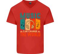 La Musica Può Cambiare Il Mondo Maglietta In Cotone A V Per Uomo