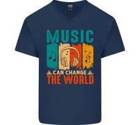 La Musica Può Cambiare Il Mondo Maglietta In Cotone A V Per Uomo