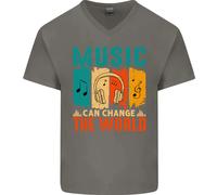 La Musica Può Cambiare Il Mondo Maglietta In Cotone A V Per Uomo