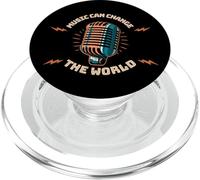 La musica può cambiare il mondo - Microfono retrò PopSockets PopGrip per MagSafe