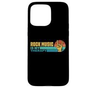 La musica rock è la mia terapia retrò rock and roll Custodia per iPhone 15 Pro Max