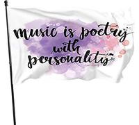 La musica stagionale è poesia con la bandiera del giardino della personalità, la bandiera della famiglia 3 X 5 ft Decorazioni per la casa all'aperto
