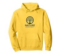 La Natura Conosce Meglio L'Albero della Vita Eco Wisdom Logo Felpa con Cappuccio, Unisex per Adulti, Limone, S