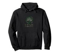 La Natura Conosce Meglio L'Albero della Vita Eco Wisdom Logo Felpa con Cappuccio, Unisex per Adulti, Nero, M