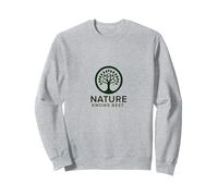 La Natura Conosce Meglio L'Albero della Vita Eco Wisdom Logo Felpa, Unisex per Adulti, Grigio Melange, S