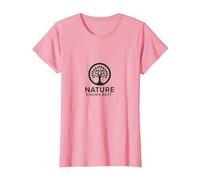 La Natura Conosce Meglio L'Albero della Vita Eco Wisdom Logo Maglietta, Donna, Rosa, L