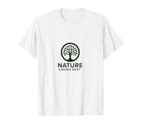 La Natura Conosce Meglio L'Albero della Vita Eco Wisdom Logo Maglietta, Uomo, Bianco, M