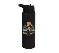La natura è il mio santuario Salmo 23 2 3 Camping Stainless Steel Insulated Water Bottle