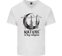 La Natura È La Mia Religione Halloween Strega Maglietta In Cotone A V