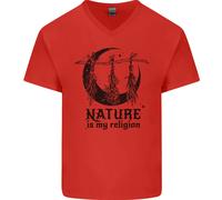 La Natura È La Mia Religione Halloween Strega Maglietta In Cotone A V