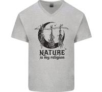 La Natura È La Mia Religione Halloween Strega Maglietta In Cotone A V
