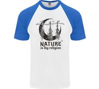 La Natura È La Mia Religione Maglietta Da Baseball S/S Da Uomo Halloween