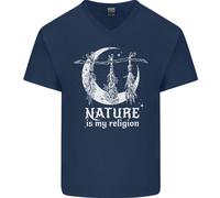La Natura È La Mia Religione Strega Halloween Maglietta In Cotone A V Per Uomo