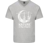 La Natura È La Mia Religione Strega Halloween Maglietta In Cotone A V Per Uomo