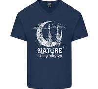 La Natura È La Mia Religione Strega Halloween Maglietta In Cotone A V Per Uomo