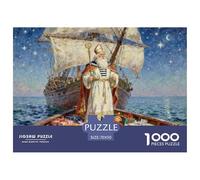 La nave dei regali di San Nicola Puzzle in Legno Impermeabile Puzzles Da 1000 Pezzi Regali Per Adulti Colorati Giochi Di Impegnativi