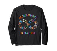 La neurodiversità è Una Bella Farfalla Infinita autismo ADHD Maglia a Manica