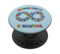 La neurodiversità è una bella farfalla infinita autismo ADHD PopSockets PopGrip Adesivo