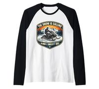 La Neve Sta chiamando e Devo Andare motoslitta Motor Sled Maglia con Maniche Raglan