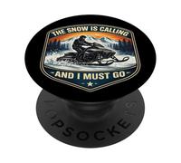La neve sta chiamando e devo andare motoslitta Motor Sled PopSockets PopGrip Adesivo