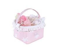 La Nina - Cesto con accessori per bambole, colore rosa, 16 x 12 x 16 cm (Diset 62070)
