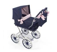 La Nina - Cuculo Classico Blu Marino Imbottito Passeggino per Le Bambole, Colore (Diset 65046)