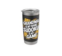 La nonna è il mio nome Sudoku è il mio gioco Bicchiere termico in acciaio inox doppia parete