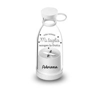 ''La nonna mi taglia la frutta'' Mini Frullatore Portatile USB da Viaggio, 380ml, con Maniglia,personalizzato con nome frase idea regalo amici casa anniversario compleanno dieta nonna sanvalentino
