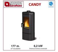 La Nordica CANDY 4.0 Libera installazione A legna Nero