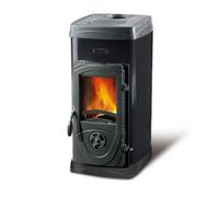 La Nordica Extraflame stufa a legna Super Junior in acciaio nero 5 kw per 143 m³