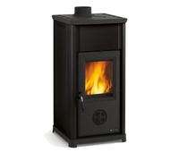 La Nordica Extraflame stufa a legna Tea in acciaio nero 6,6kw 189m³ riscaldabili [EEK: A+]