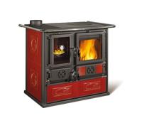 La Nordica Rosa Sinistra Reverse Interno Caminetto freestanding A legna Bordeaux