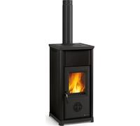 LA NORDICA TEA 5.0 STUFA A LEGNA 7,0 kW 201 m3 RISCALDABILI 5 STELLE A+ NERO